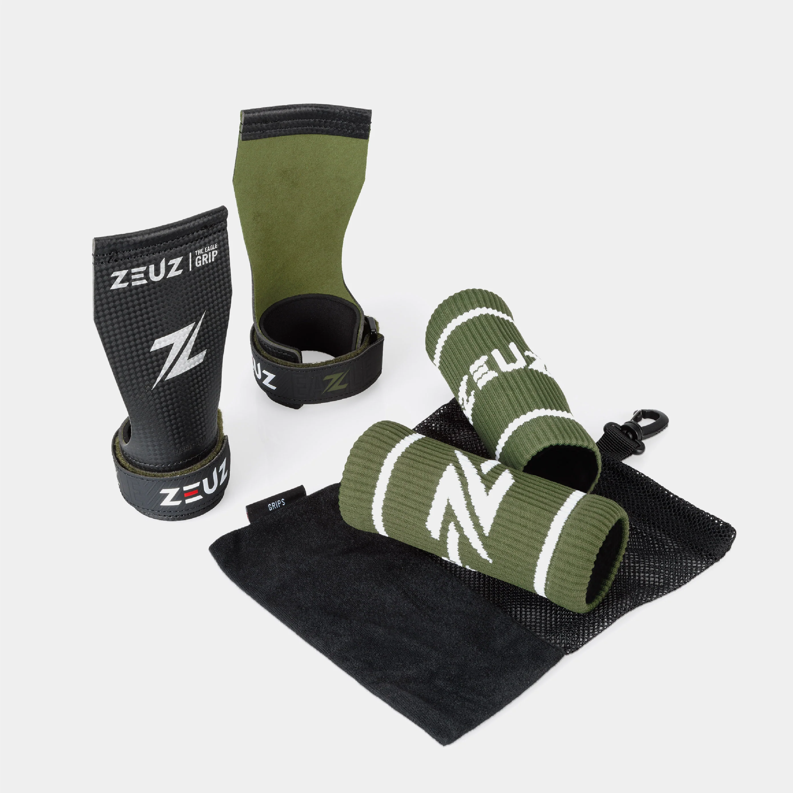 ZEUZ The Eagle Carbon & Microvezel Fingerless Grips - Image 3